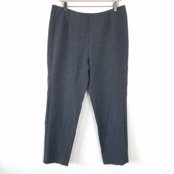 J. Jill Ponte Knit Gray Slim Leg Leggings, L - Picture 1 of 8